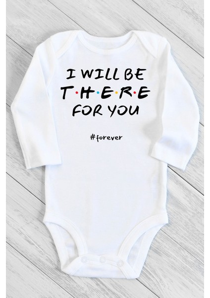 Bebek Beyaz I Will Be There For You Uzun Kollu Çıtçıtlı Body