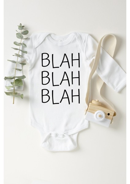 Bebek Beyaz Blah Blah Çıtçıtlı Body