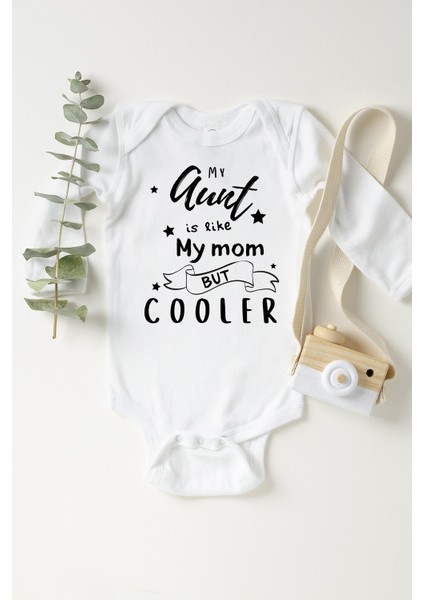 Bebek Beyaz Aunt Cooler Uzun Kollu Çıtçıtlı