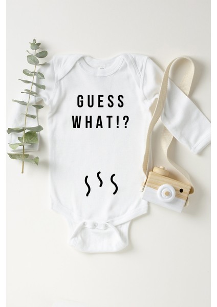 Bebek Beyaz Guess What Çıtçıtlı Body