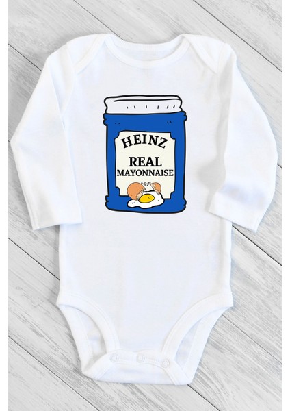 Bebek Beyaz Mayonez Çıtçıtlı Body