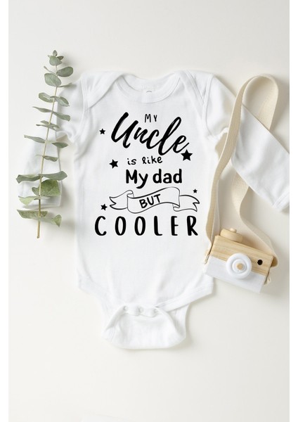 Beyaz Uncle Cooler Uzun Kollu Çıtçıtlı Body