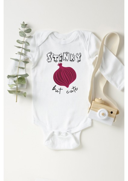 Bebek Beyaz Soğan Uzun Kollu Çıtçıtlı