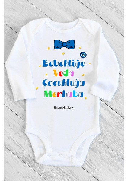 Bebekliğe Veda Uzun Kol Çıtçıtlı Bebek Body