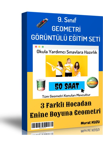 Enine Boyuna Eğitim 9. Sınıf Geometri Görüntülü Eğitim Seti (50 Saatlik Özel Anlatım)