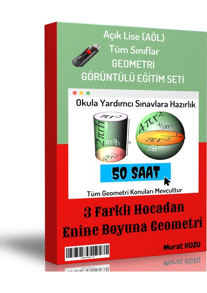 Açık Lise (Aöl) Tüm Sınıflar Geometri Görüntülü Eğitim Seti (50 Saatlik Özel Anlatım)