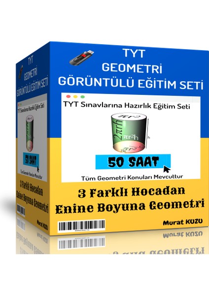 Enine Boyuna Eğitim TYT Geometri Görüntülü Eğitim Seti (50 Saatlik Özel Anlatım)