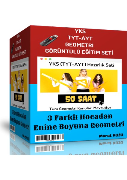 Enine Boyuna Eğitim YKS Geometri Görüntülü Eğitim Seti (50 Saatlik Özel Anlatım)