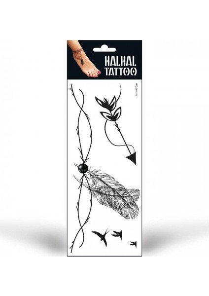 Halhal Geçici Tattoo -8, Bilek Tattoo, Ayak Tattoo, Geçici Dövme
