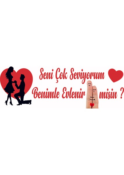 Evlenme Teklifi Branda Afiş Pankart