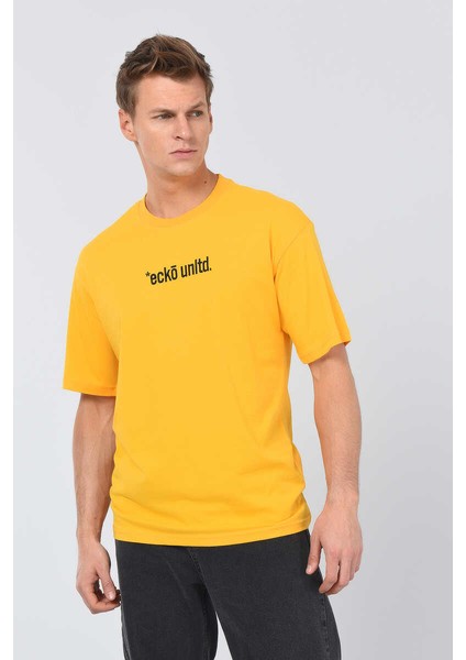 Ecko Unltd Hug Safran Erkek Bisiklet Yaka Tshirt