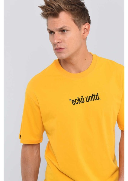 Ecko Unltd Hug Safran Erkek Bisiklet Yaka Tshirt modelleri