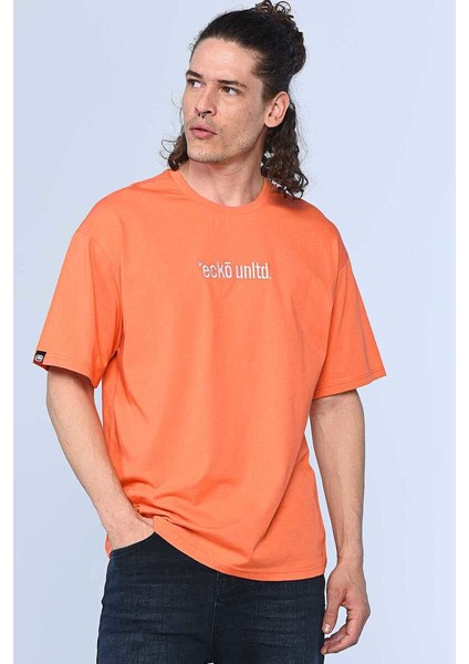 Ecko Unltd Hug Turuncu Erkek Bisiklet Yaka Tshirt