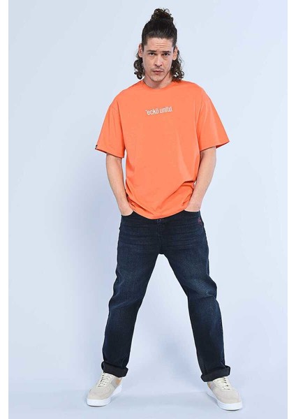 Ecko Unltd Hug Turuncu Erkek Bisiklet Yaka Tshirt modelleri
