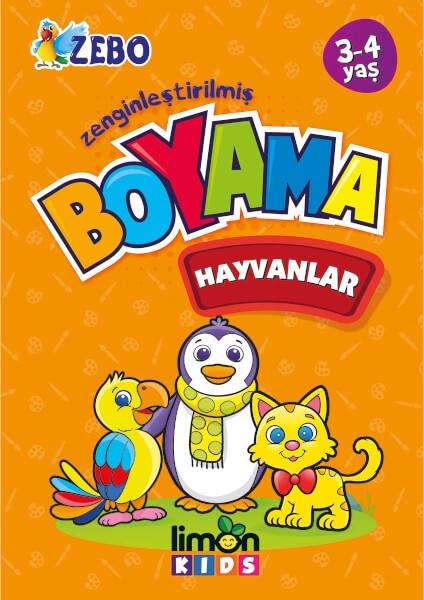 LimonKIDS 3-4 Yaş Zenginleştirilmiş Boyama - Hayvanlar