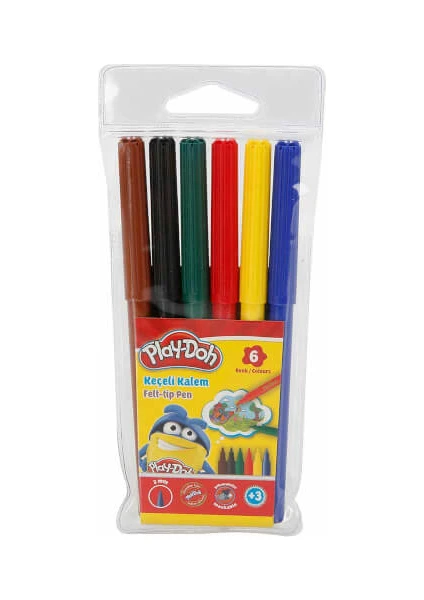 Play Doh 6 Renk Keçeli Kalem Pvc 2Mm