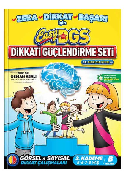 Easy Dikkati Güçlendirme Seti 5-8 Yaş B Kitapçığı - Osman Abalı
