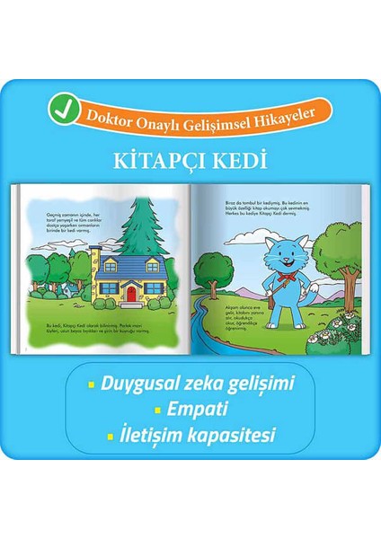 Adeda Yayıncılık Doktor Onaylı Gelişimsel Hikayeler -1- Kitapçı Kedi