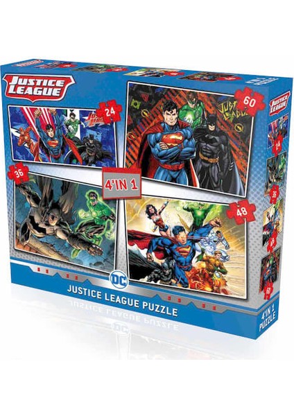 Justice League Puzzle 4 In1
