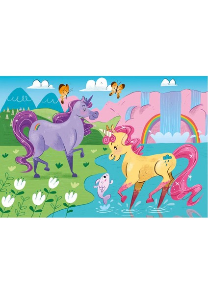 2X20 Parça Puzzle Unicorn - 24754