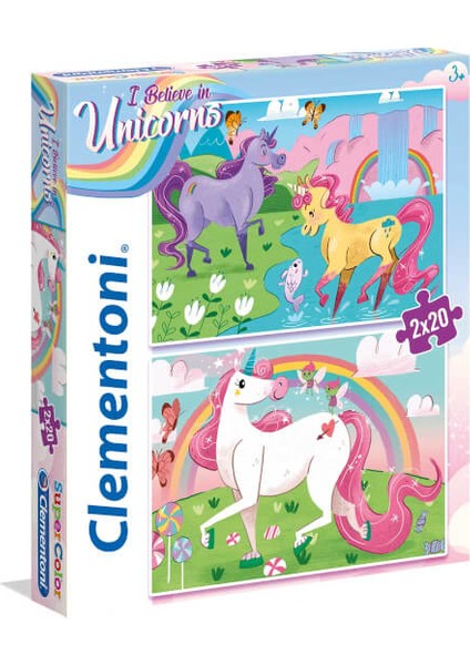 2X20 Parça Puzzle Unicorn - 24754