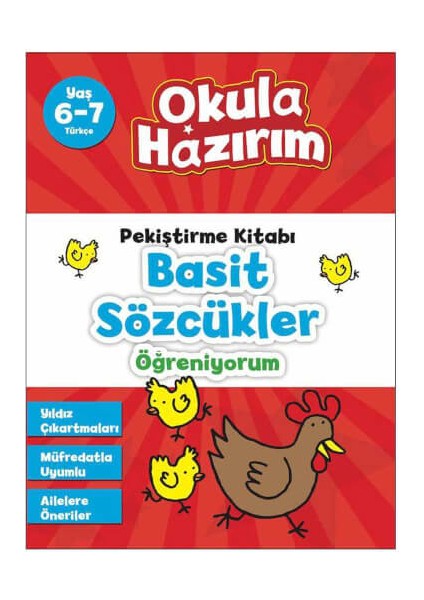 Okula Hazırım : Pekiştirme Kitabı Basit Sözcükler Öğreniyorum-Nicola Morgan modelleri