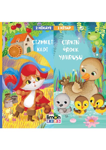 2 Hikaye 1 Kitap Çizmeli Kedi Çirkin Ördek