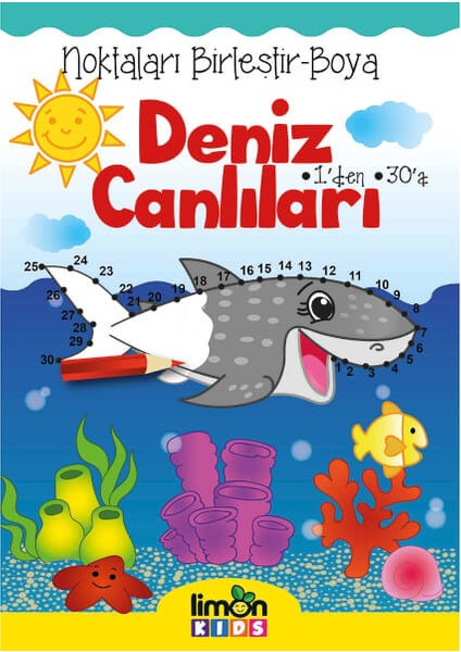 Noktaları Birleştir-Boya Deniz Canlıları