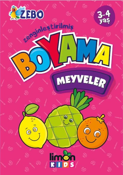 3-4 Yaş Zenginleştirilmiş Boyama - Meyveler