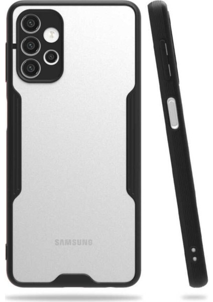 Samsung Galaxy A52 Kılıf Kamera Korumalı Colorful Kapak Siyah
