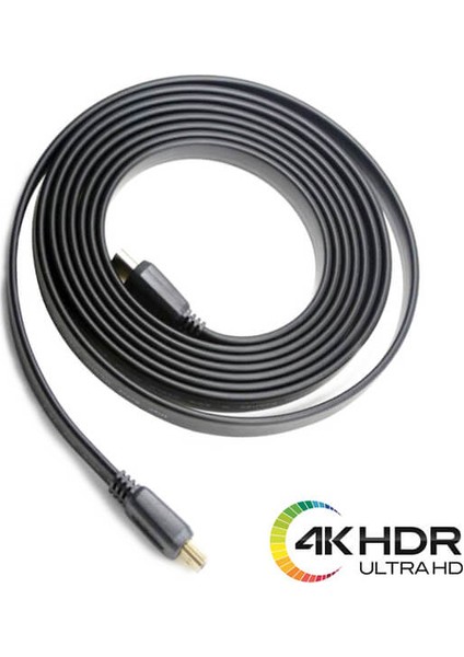 Flat 4K 3D Destekli HDMI Kablo - 1.8m