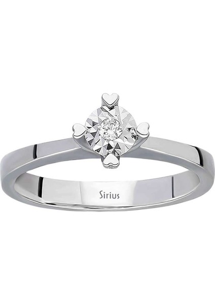 0,30 Karat Görünümlü Pırlanta Tektaş Yüzük 0417R0240