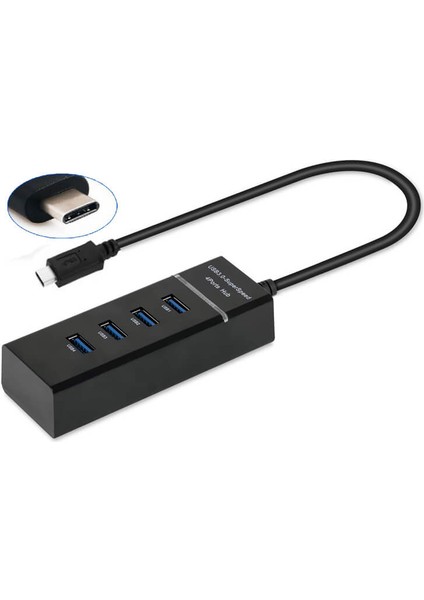 USB Type C To 4 Port USB 3.0 Hub Type-C Çoklayıcı