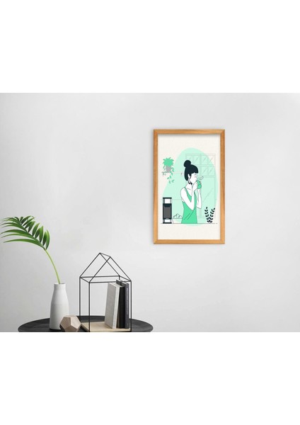 Gift Coffee Tasarımlı Dekoratif Retro Ahşap Tablo-30
