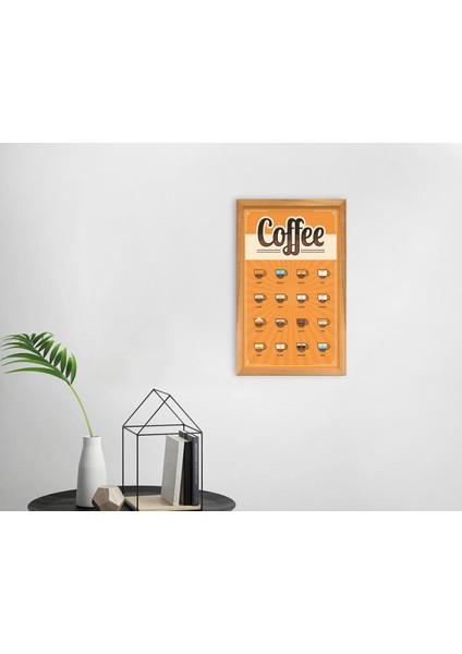 Gift Coffee Tasarımlı Dekoratif Retro Ahşap Tablo-26