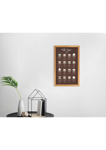 Gift Coffee Tasarımlı Dekoratif Retro Ahşap Tablo-19