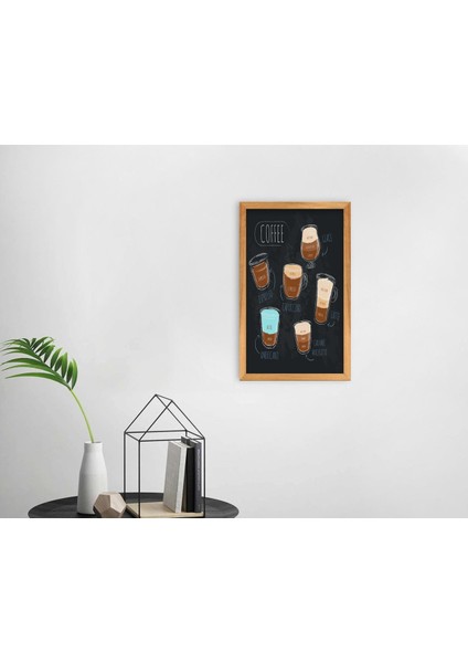 Gift Coffee Tasarımlı Dekoratif Retro Ahşap Tablo-20