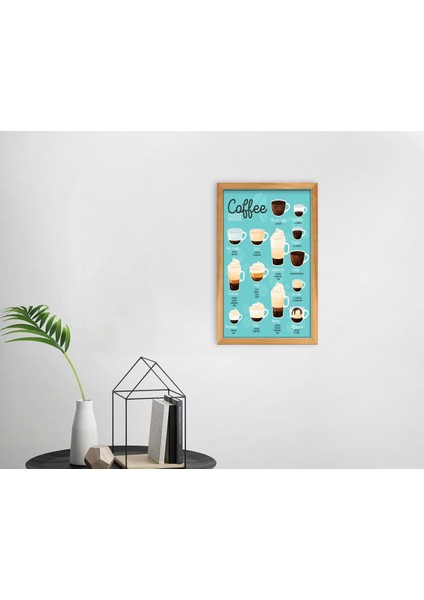 Gift Coffee Tasarımlı Dekoratif Retro Ahşap Tablo-15