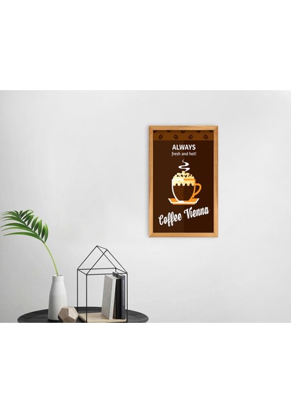 Gift Coffee Tasarımlı Dekoratif Retro Ahşap Tablo-10