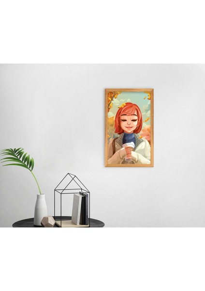 Gift Coffee Tasarımlı Dekoratif Retro Ahşap Tablo-1