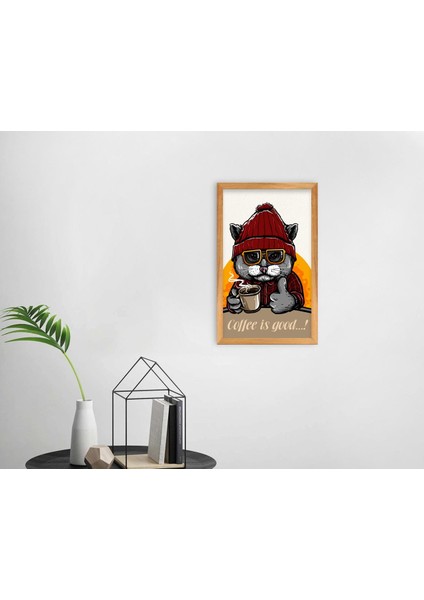 Gift Coffee Tasarımlı Dekoratif Retro Ahşap Tablo-2