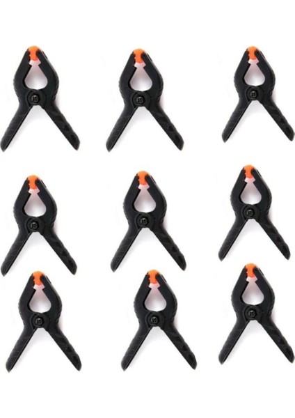 Fon Tutucu Mandal Perde Tutucu Mandal Clamp Kıskaç (9 Adet)