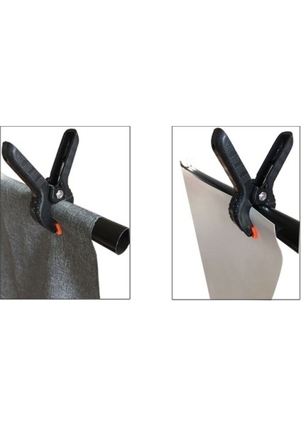 Fon Tutucu Mandal Perde Tutucu Mandal Clamp Kıskaç (4 Adet)