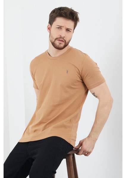 Erkek 5li Slm Fit Basic T-Shirt Çok Renkli