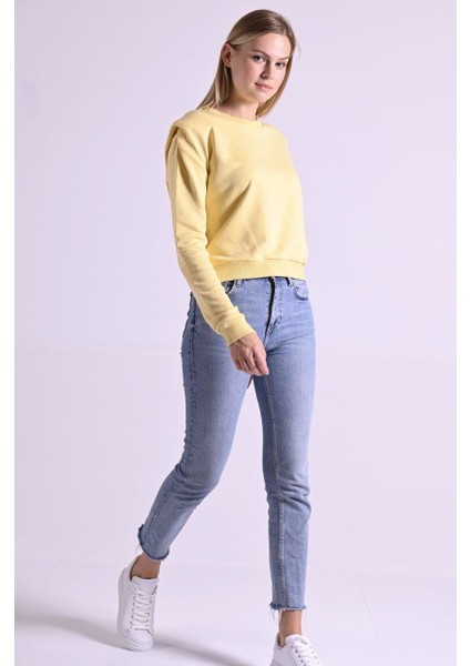 9247 Omzu Katlı Bisiklet Yaka Sweat