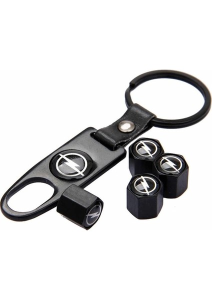 Opel Astra H 2004 Sonrası Metal Anahtarlık ve 4 Adet Metal Sibop Kapağı Seti