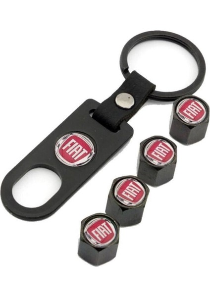 Fiat Croma Metal Anahtarlık ve 4 Adet Metal Sibop Kapağı Seti