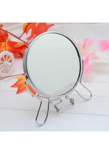 Büyüteçli Çift Taraflı Ayaklı Metal Oval Makyaj Aynası (6 Inç) indirimleri