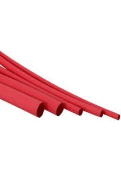 Yeka Daralan Makaron 3 mm 1 M Kırmızı