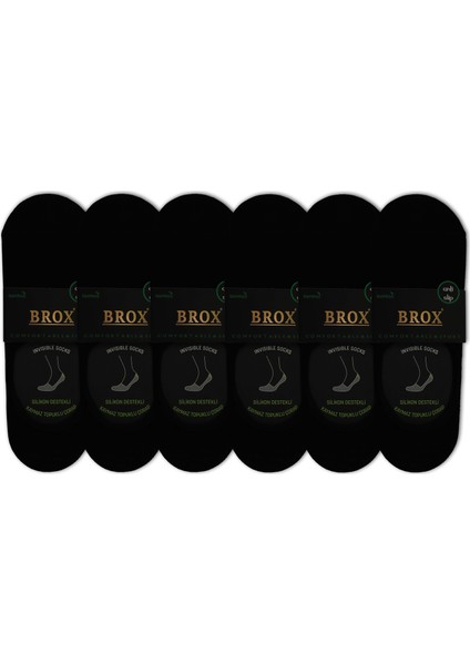 6'lı Erkek Bambu Dikişsiz Silikonlu Babet Çorap